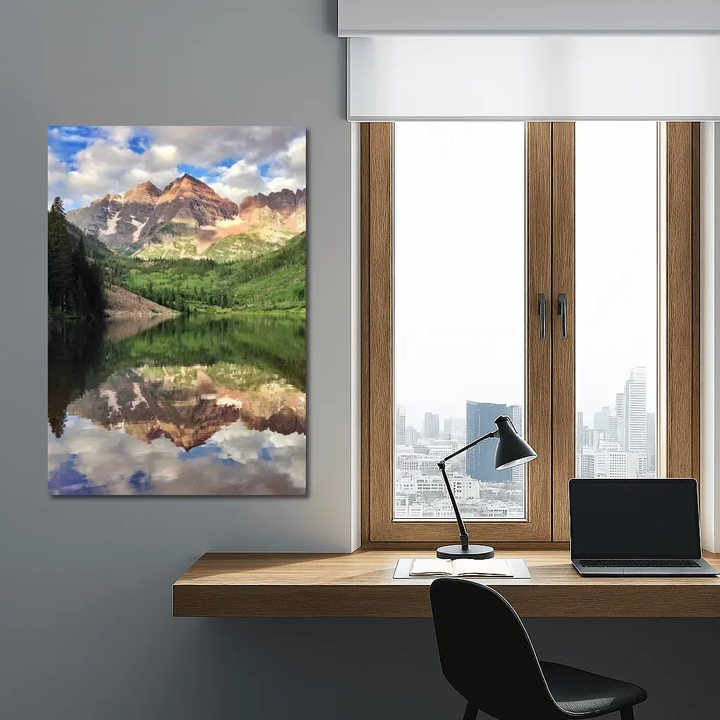 Maroon Bells Mountain Lake Reflection Colorado – Wall Art