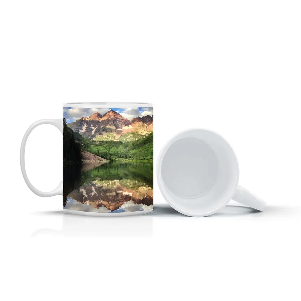 Maroon Bells Mountain Lake Reflection Colorado – Mugs