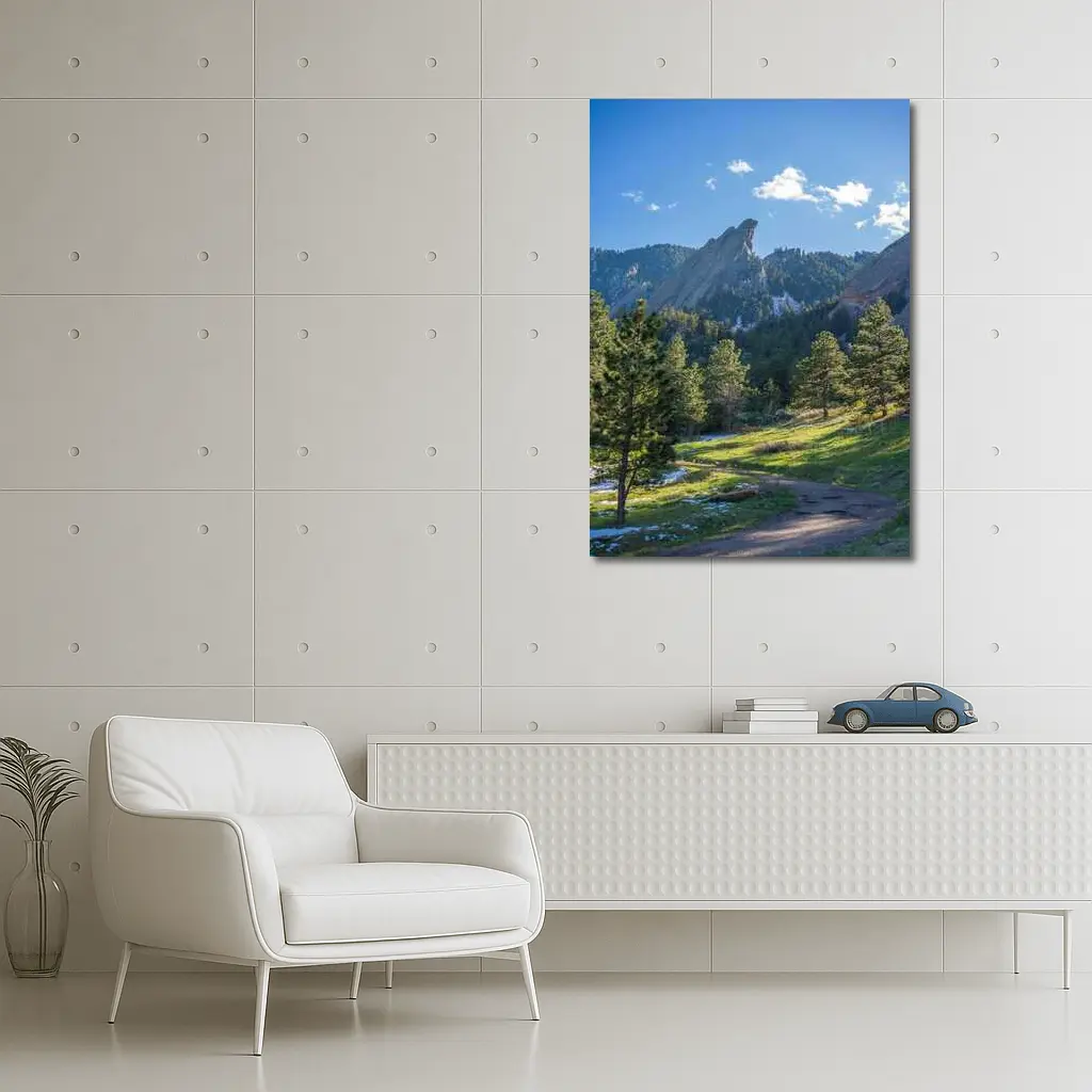 Flatirons Boulder Colorado Mountain Trail View – Wall Art