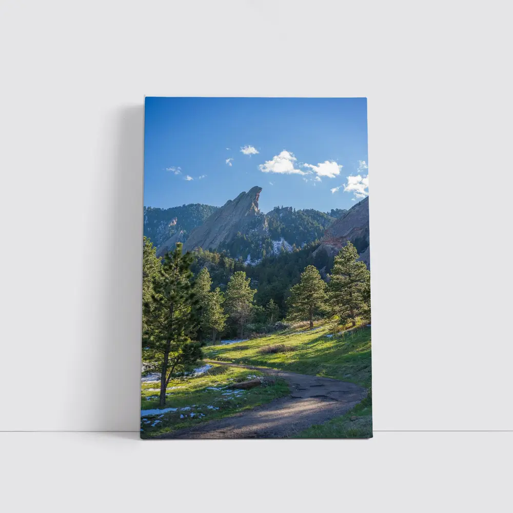 Flatirons Boulder Colorado Mountain Trail View – Wall Art