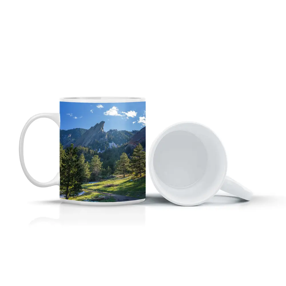 Flatirons Boulder Colorado Mountain Trail View – Mugs