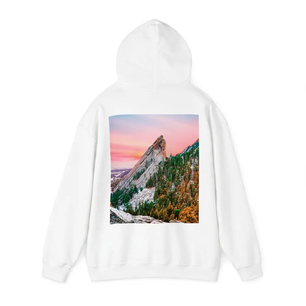 Flatirons Boulder Colorado Pink Sunset Hiker – Hoodies