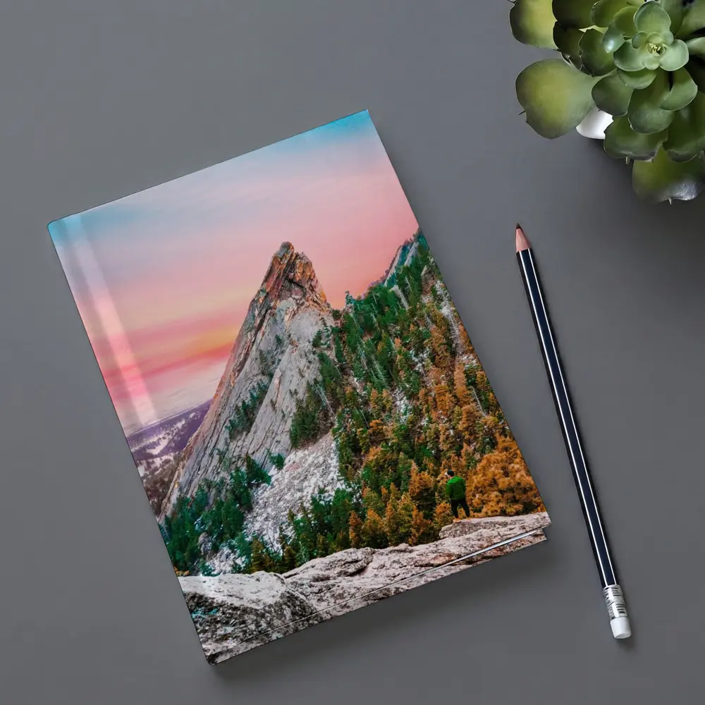 Flatirons Boulder Colorado Pink Sunset Hiker – Notebooks