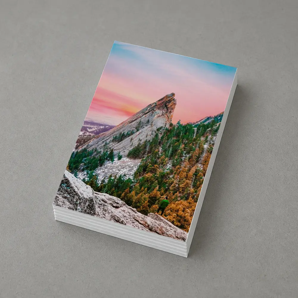 Flatirons Boulder Colorado Pink Sunset Hiker – Postcards