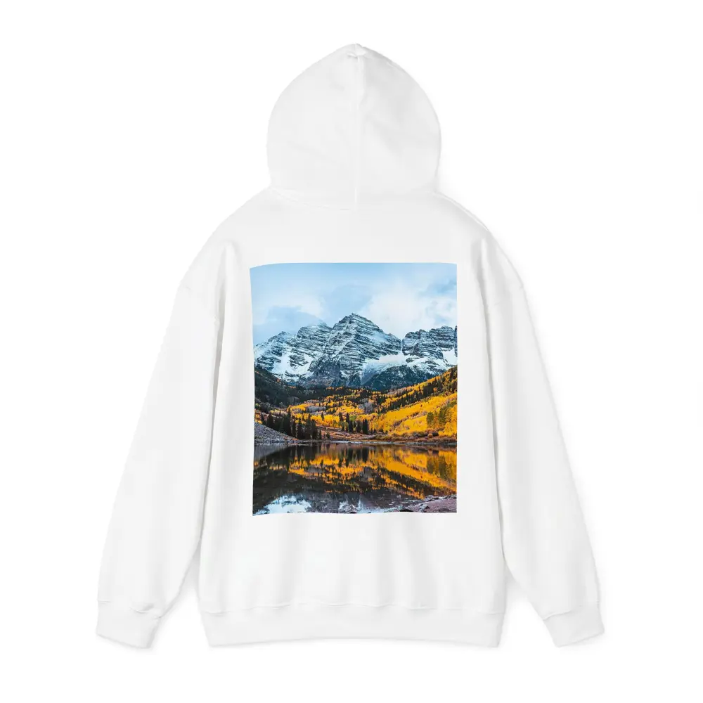 Maroon Bells Snow Autumn Lake Reflection – Hoodies