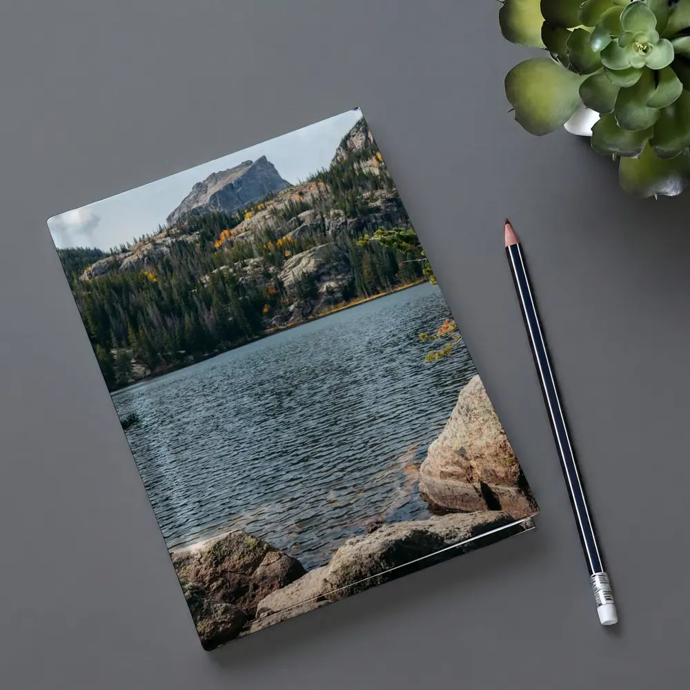 Alpine Lake Rocky Mountain Autumn Forest – Notebooks