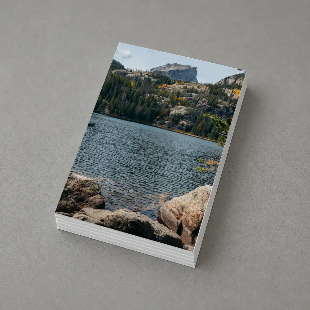 Alpine Lake Rocky Mountain Autumn Forest – Postcards