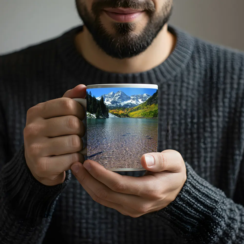 Maroon Bells Lake Colorado Mountains Autumn – Mugs
