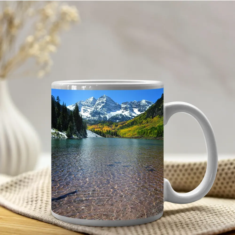 Maroon Bells Lake Colorado Mountains Autumn – Mugs