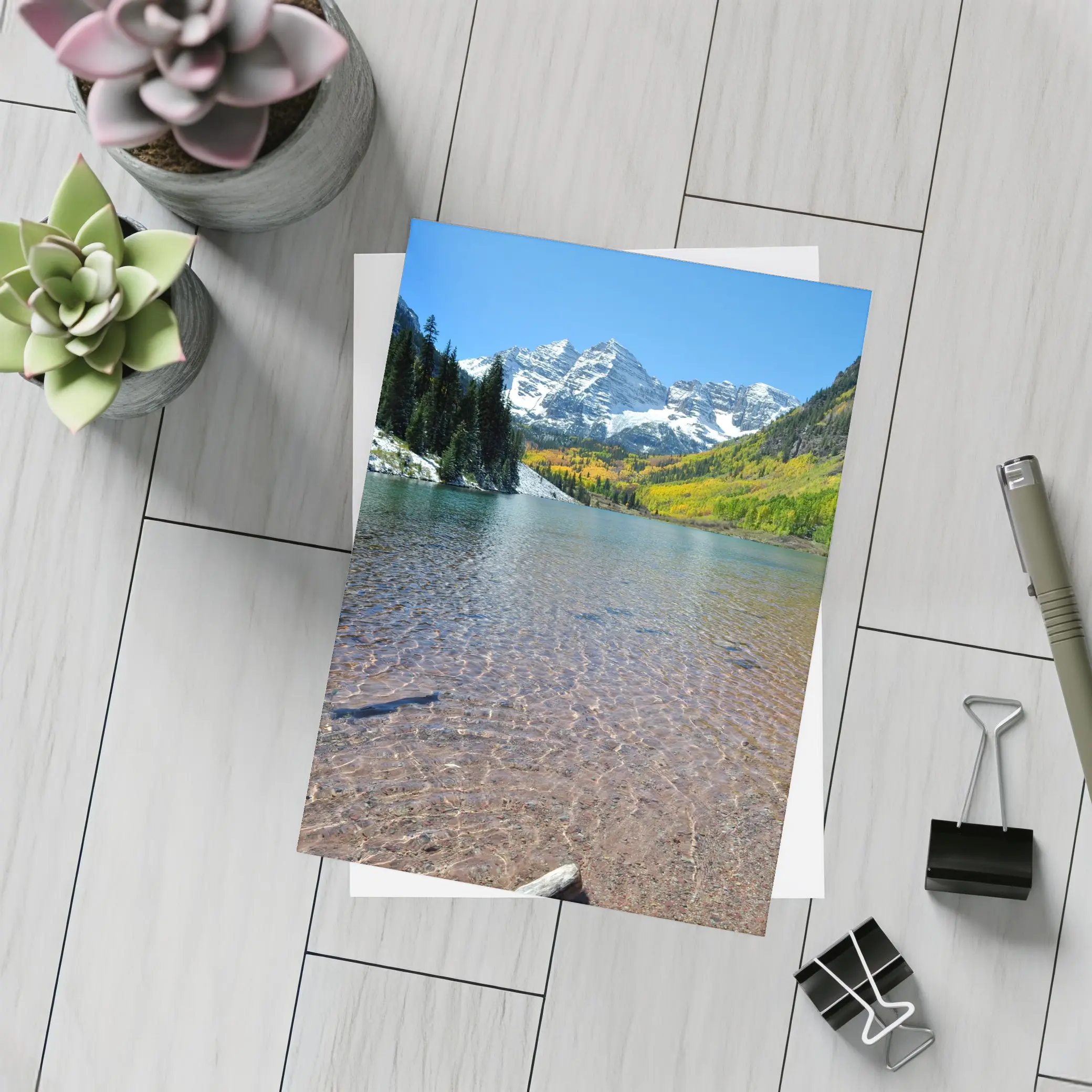Maroon Bells Lake Colorado Mountains Autumn – Postcards