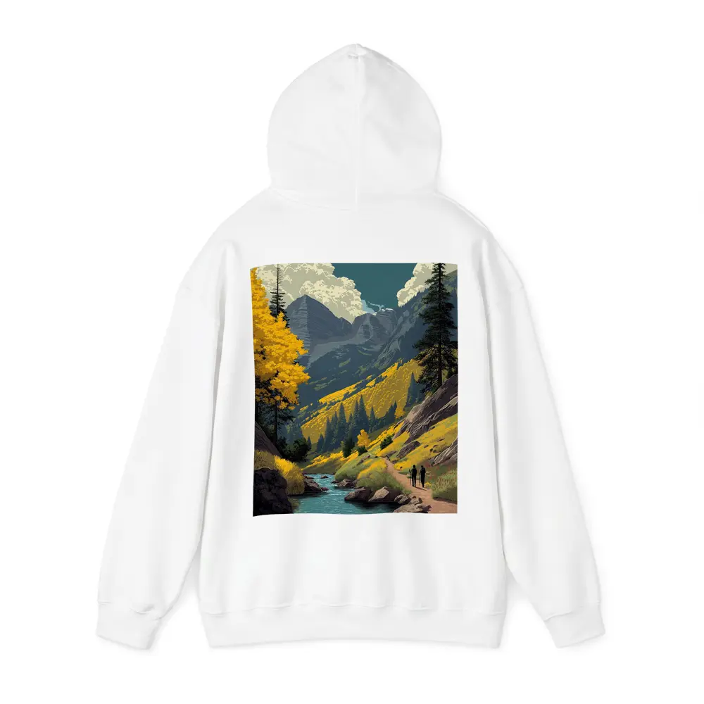 Maroon Bells Colorado Retro Travel Art – Hoodies