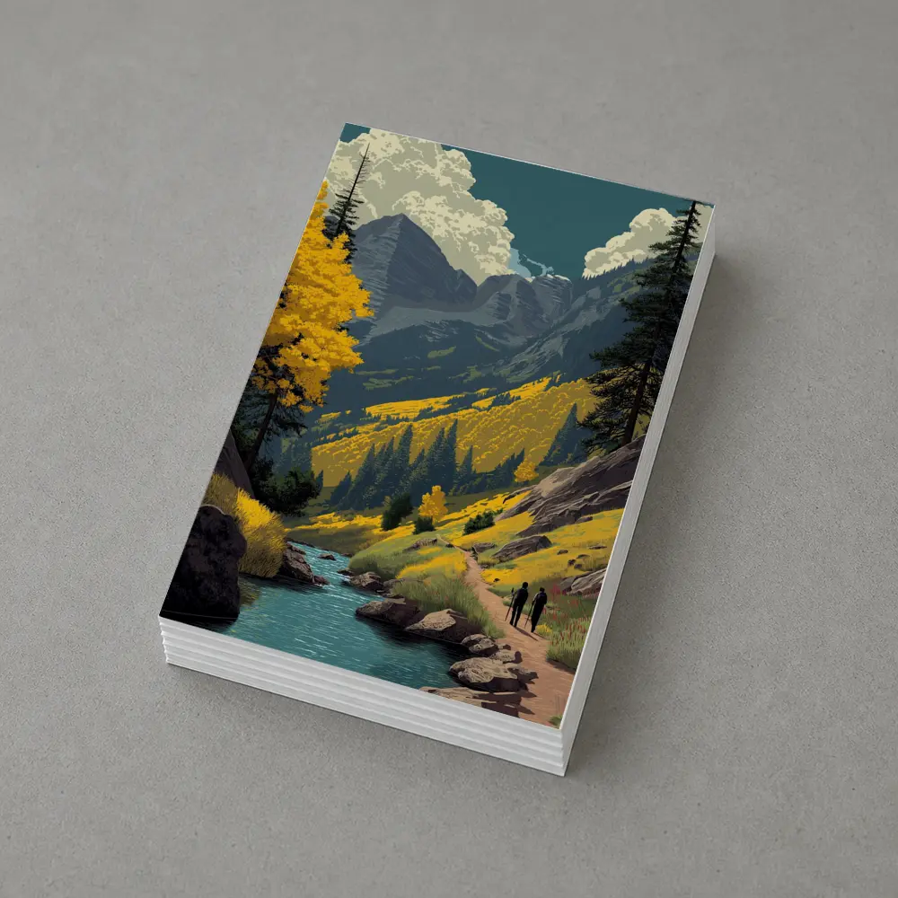 Maroon Bells Colorado Retro Travel Art – Postcards