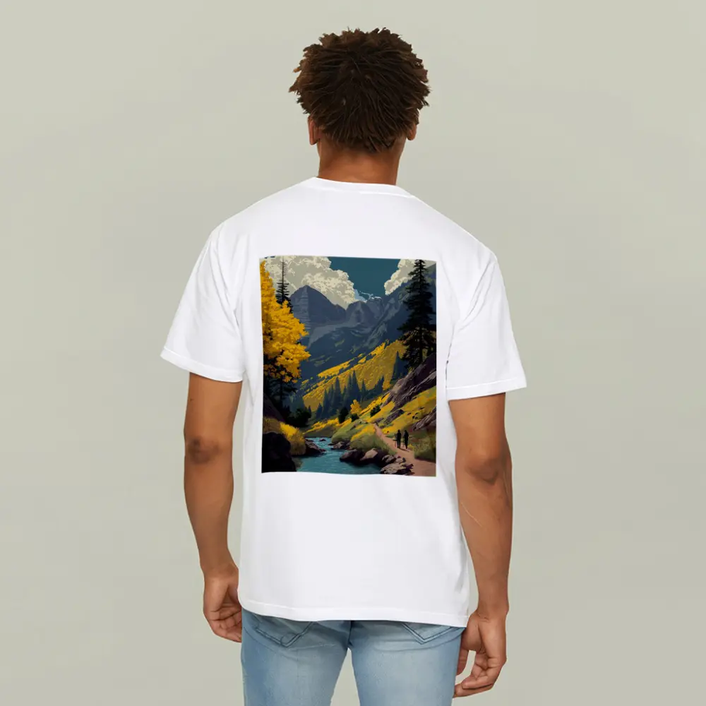 Maroon Bells Colorado Retro Travel Art – T-Shirts