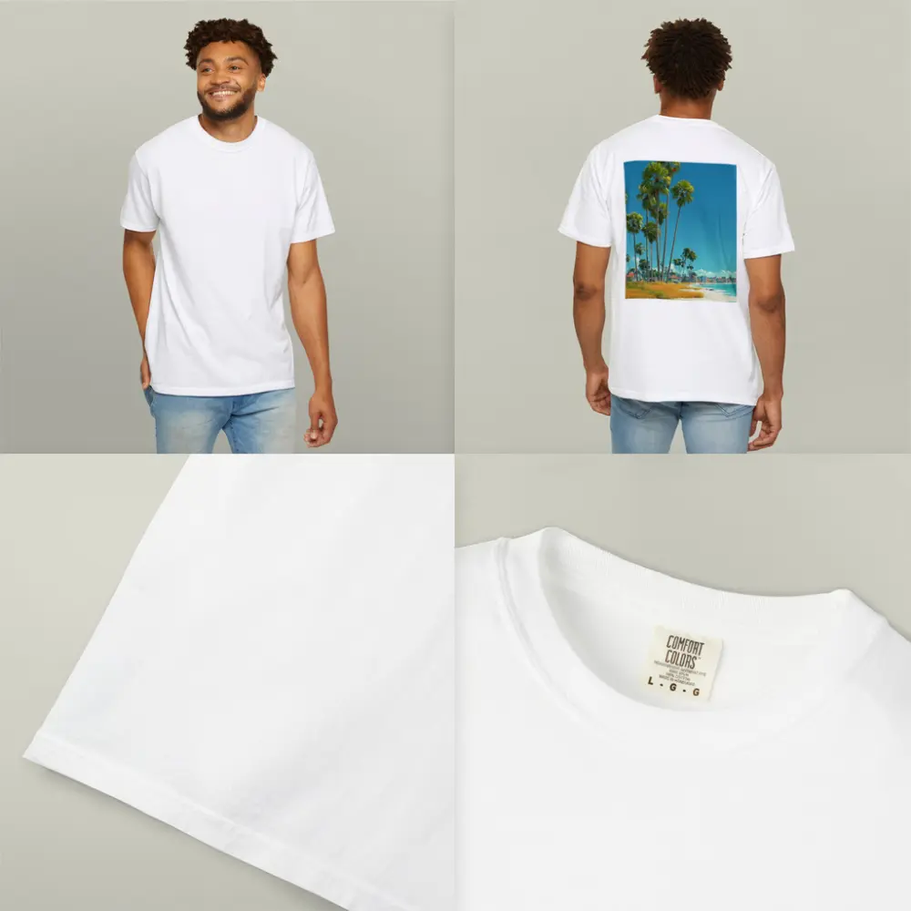Tropical Beach Palm Trees Clear Blue Sky – T-Shirts