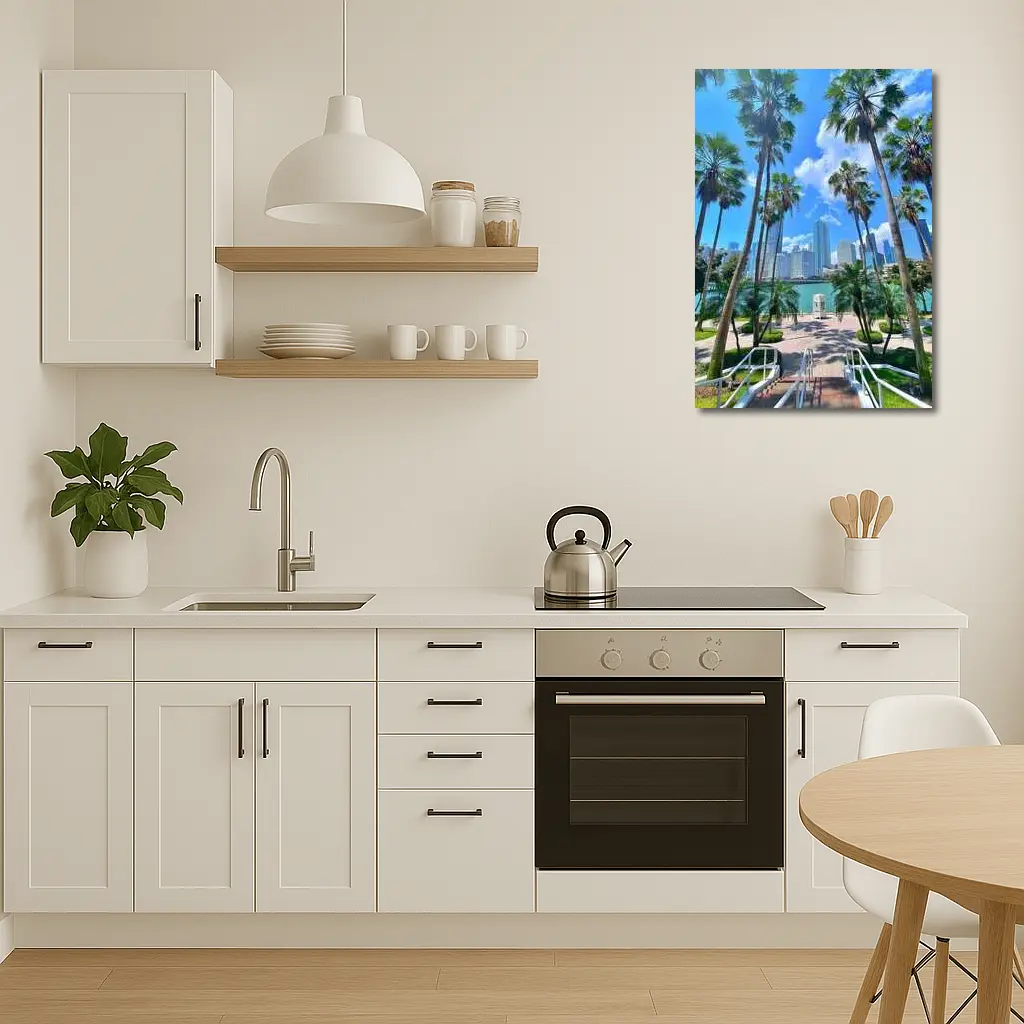 Miami Skyline Palm Trees Bayfront Park – Wall Art