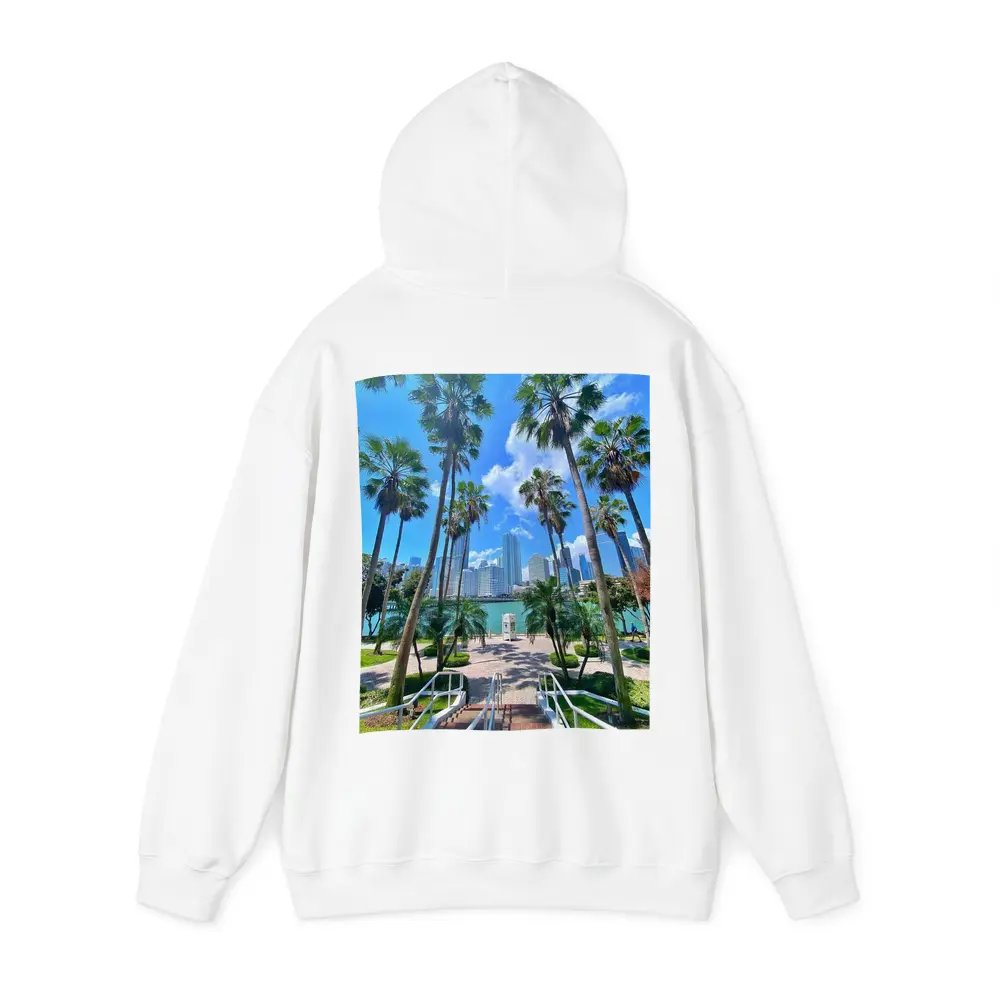 Miami Skyline Palm Trees Bayfront Park – Hoodies