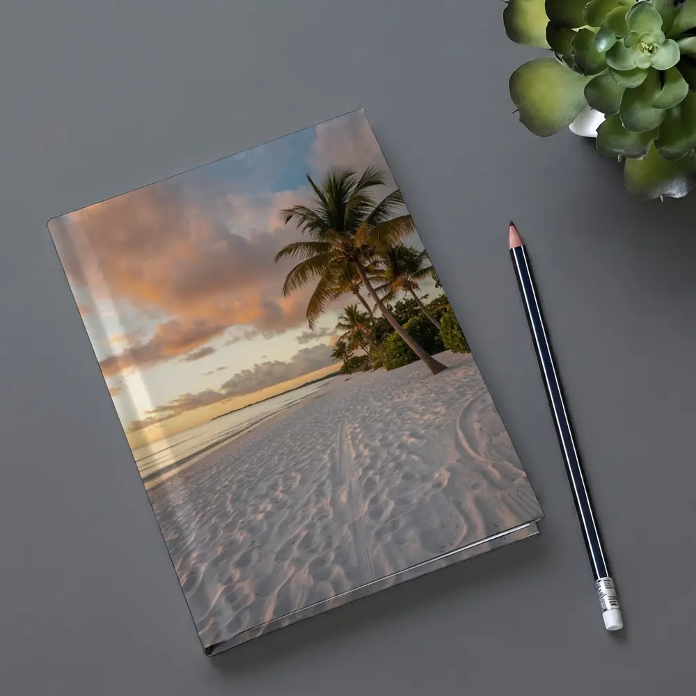 Tropical Beach Palm Tree Sunset Sky – Notebooks