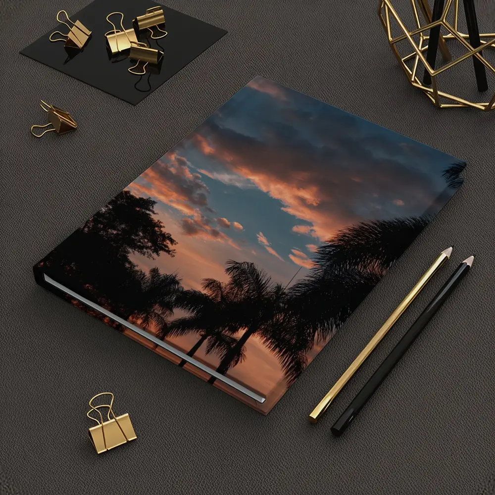 Tropical Palm Trees Silhouette Sunset Sky – Notebooks