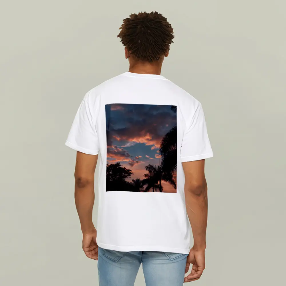Tropical Palm Trees Silhouette Sunset Sky – T-Shirts