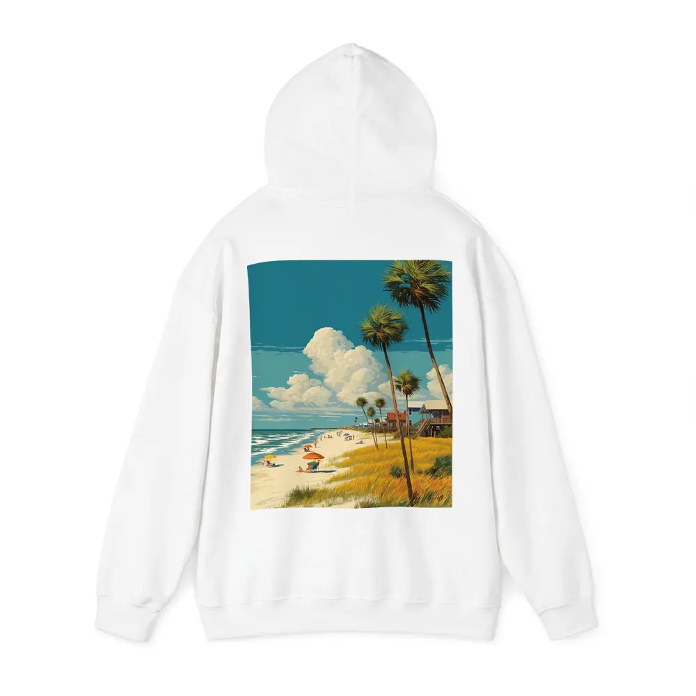 Florida Beach Palm Trees Retro Travel Art – Hoodies