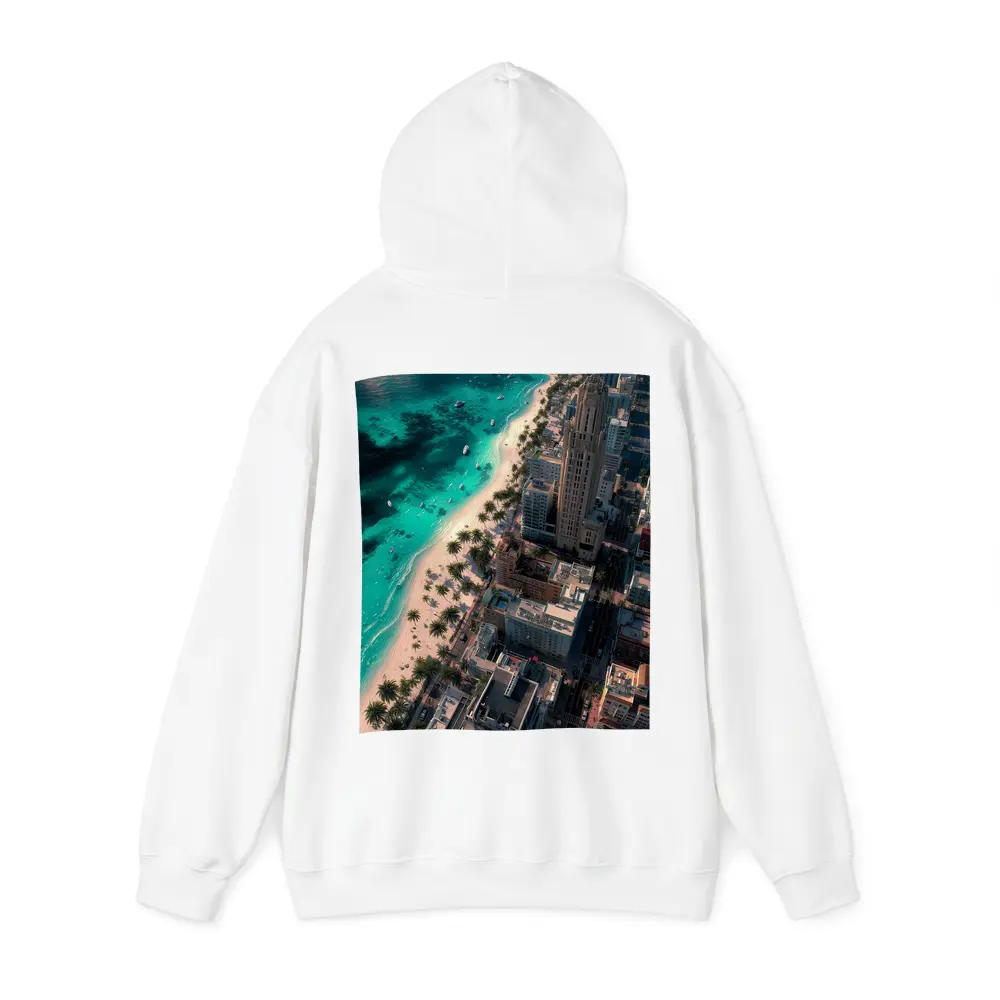 Miami Beach Aerial City Skyline View – Hoodies