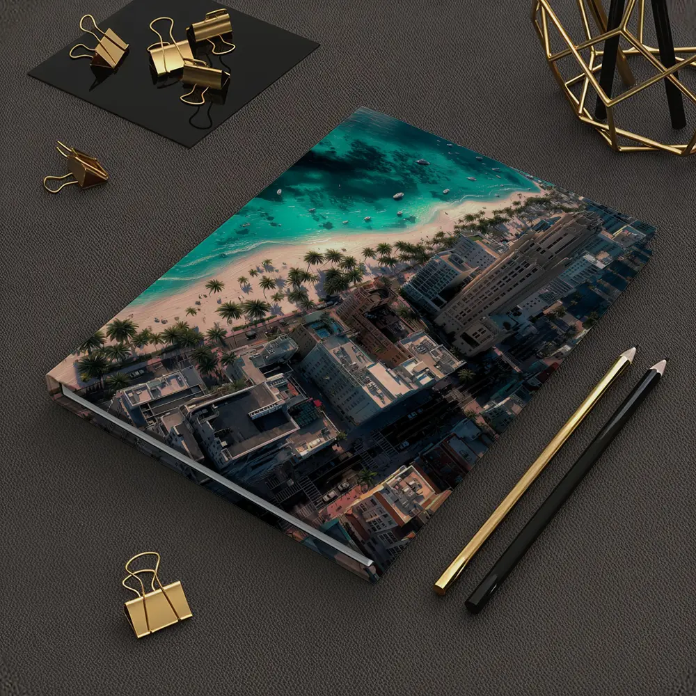 Miami Beach Aerial City Skyline View – Notebooks