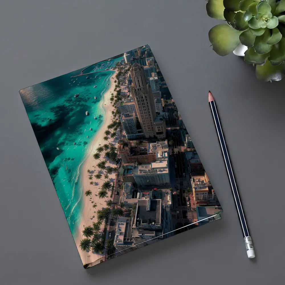 Miami Beach Aerial City Skyline View – Notebooks