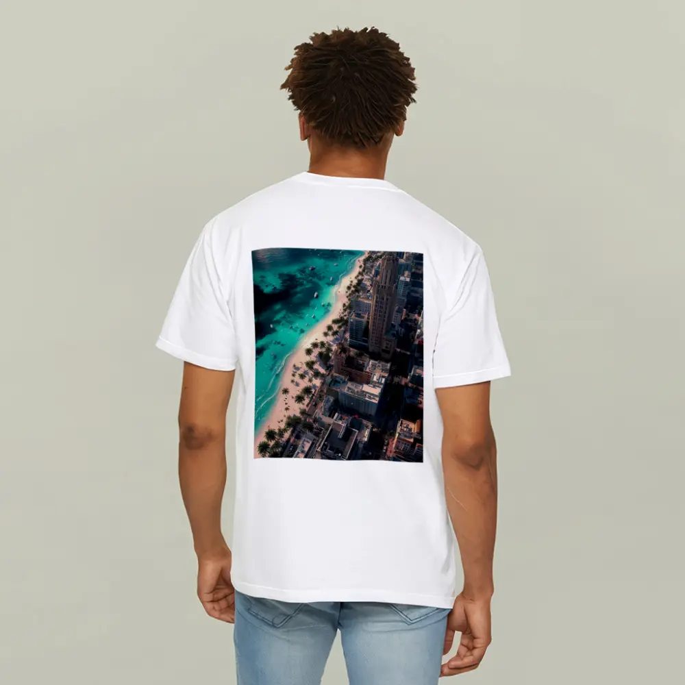 Miami Beach Aerial City Skyline View – T-Shirts