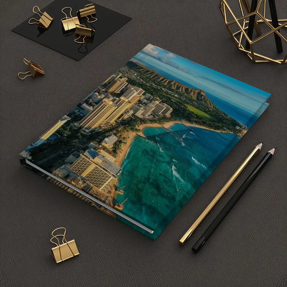 Waikiki Beach Diamond Head Aerial City View – Notebooks