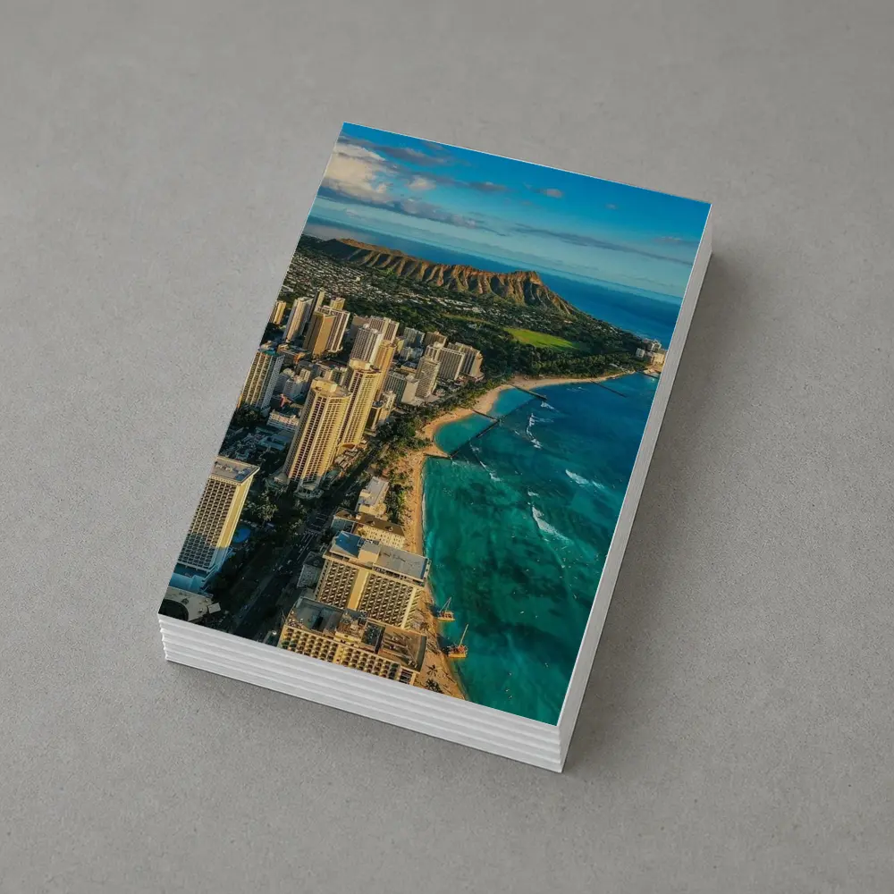 Waikiki Beach Diamond Head Aerial City View – Postcards