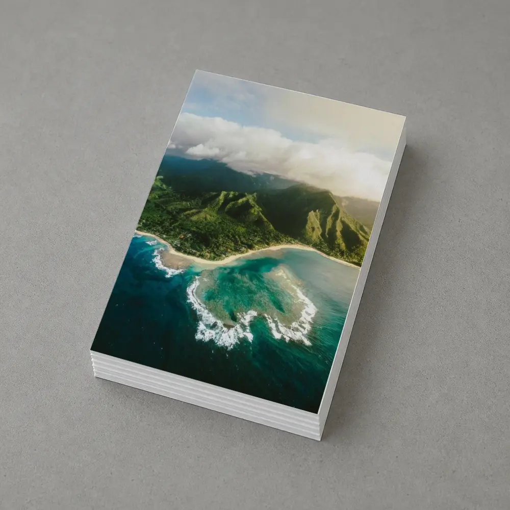Aerial Hawaii Tropical Beach Green Mountains – Postcards