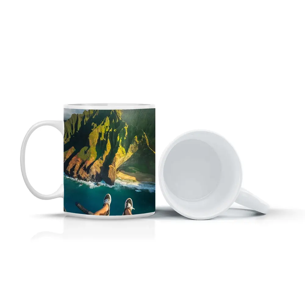 Aerial View Na Pali Coast Kauai Hawaii – Mugs