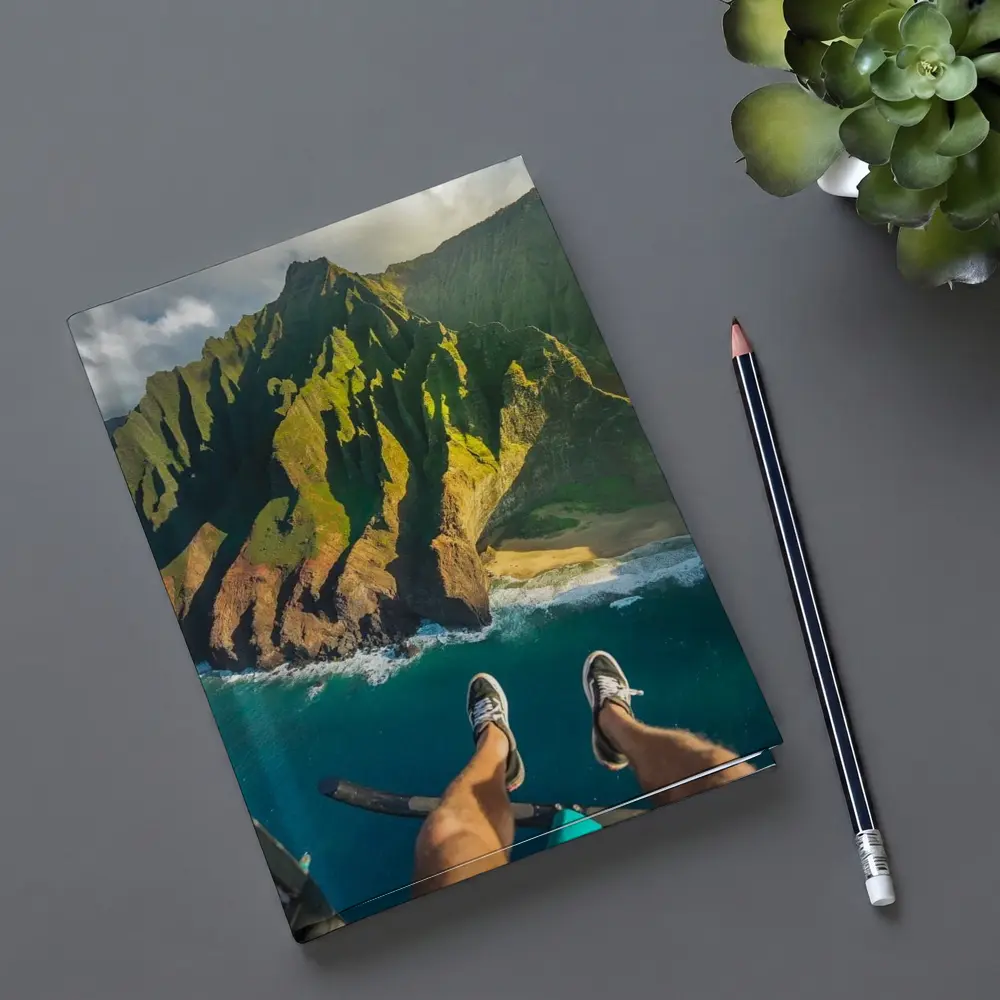 Aerial View Na Pali Coast Kauai Hawaii – Notebooks