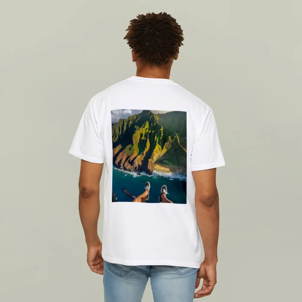 Aerial View Na Pali Coast Kauai Hawaii – T-Shirts