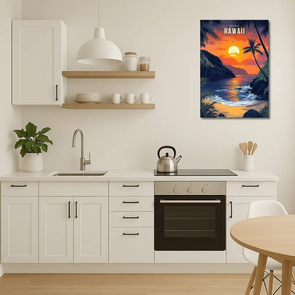 Aloha Hawaii Tropical Beach Sunset Art – Wall Art