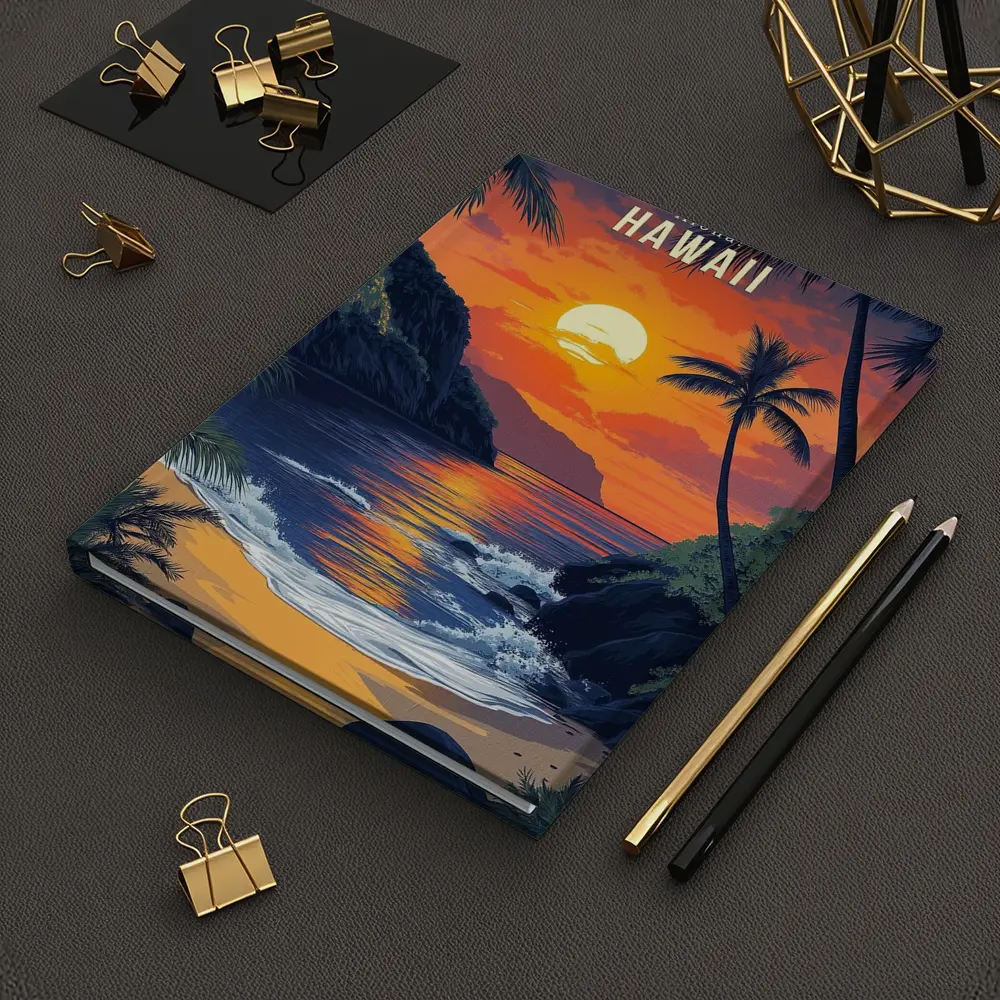 Aloha Hawaii Tropical Beach Sunset Art – Notebooks