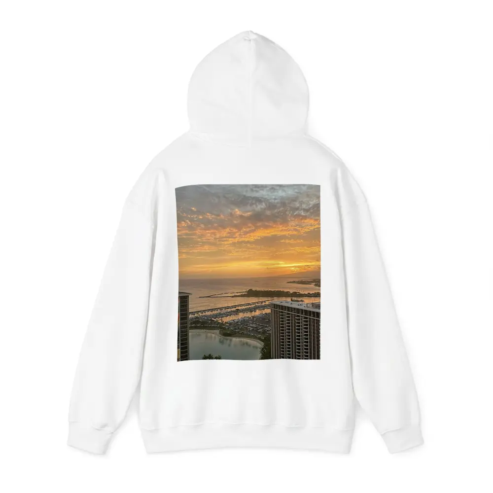 Honolulu Sunset Over Marina and Ocean – Hoodies