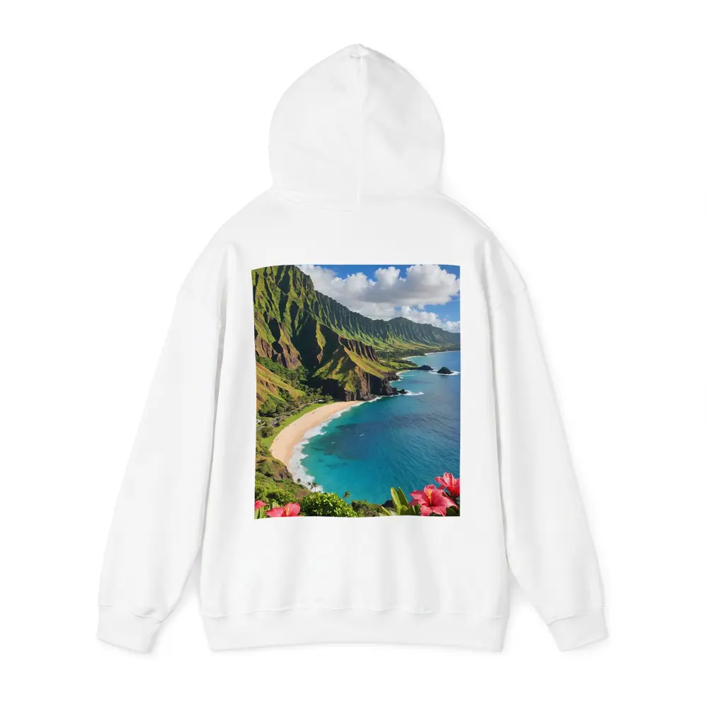 Hawaii Coastal Cliffs Beach Hibiscus Flowers – Hoodies