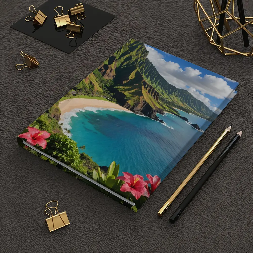 Hawaii Coastal Cliffs Beach Hibiscus Flowers – Notebooks