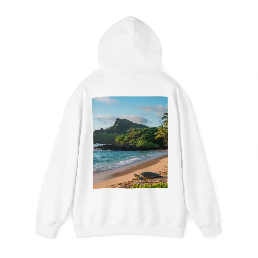 Sea Turtle On Tropical Hawaiian Beach Shore – Hoodies