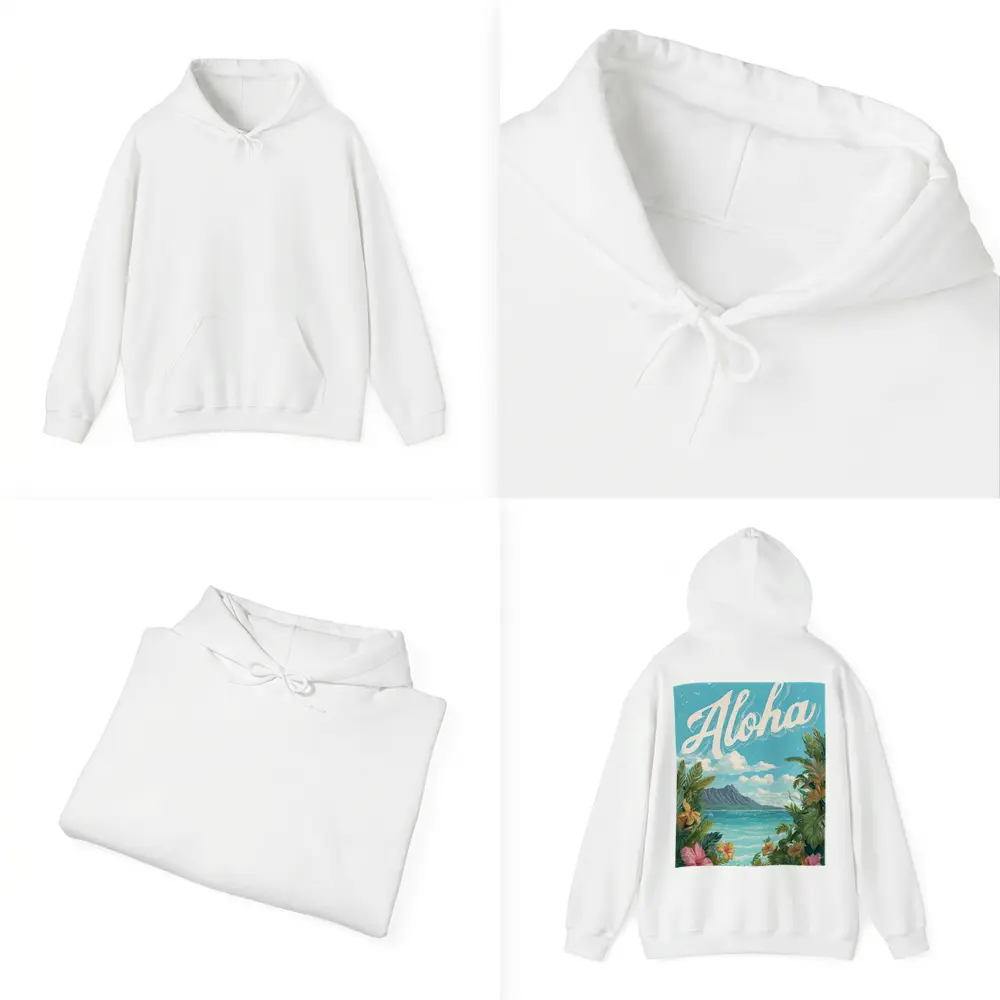 Aloha Hawaii Tropical Hibiscus Ocean Retro Art – Hoodies