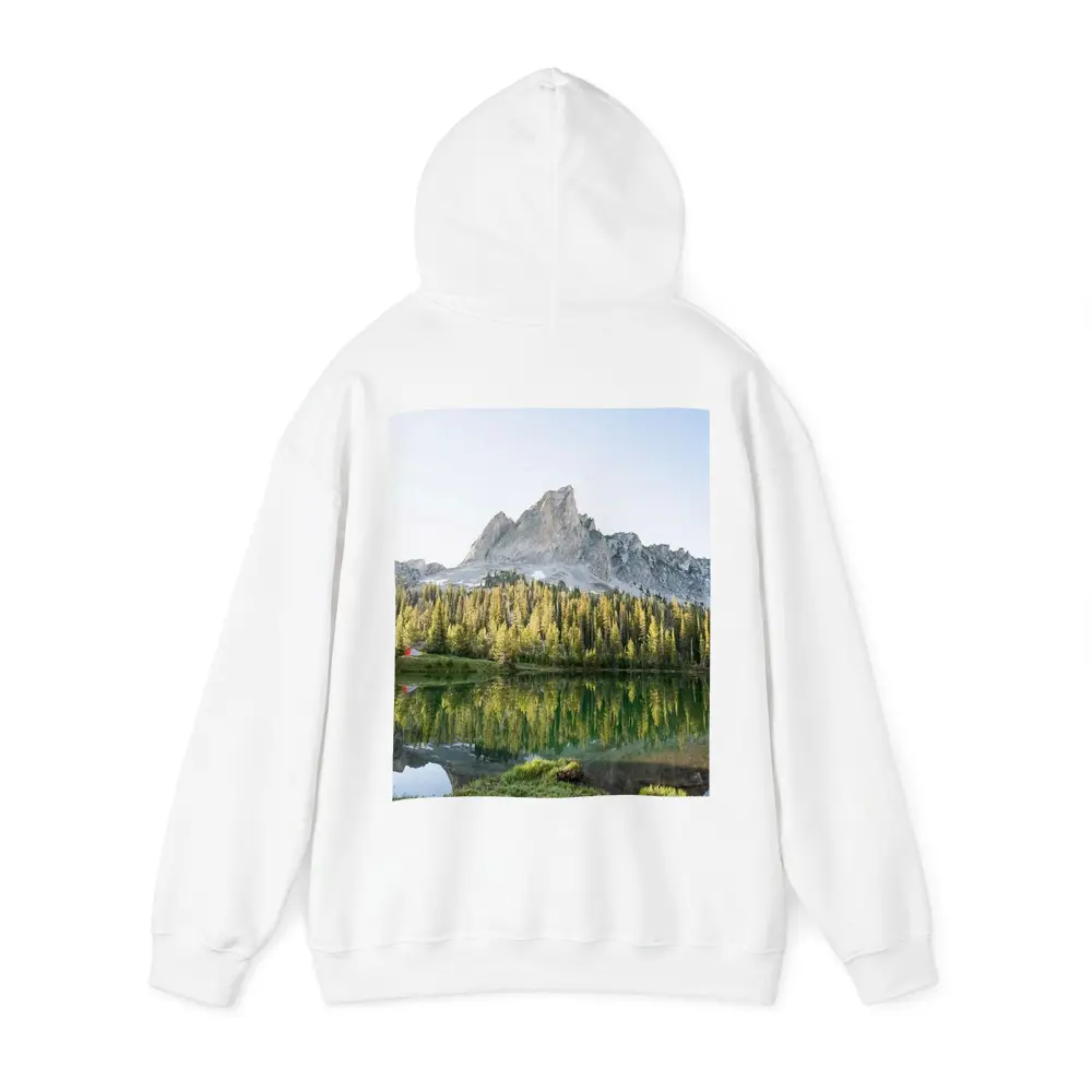 Mountain Peak Reflected In Alpine Lake – Hoodies