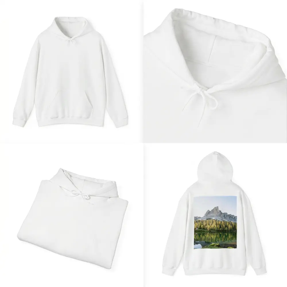 Mountain Peak Reflected In Alpine Lake – Hoodies