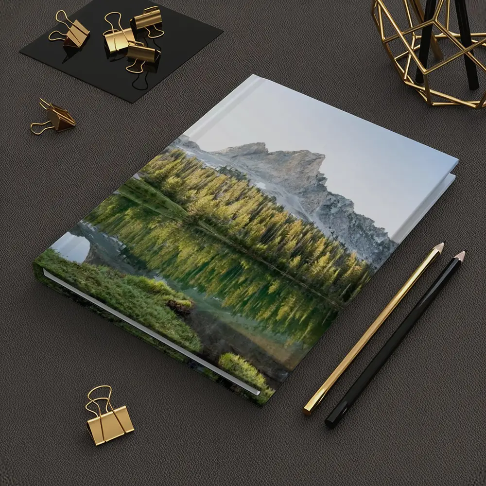 Mountain Peak Reflected In Alpine Lake – Notebooks