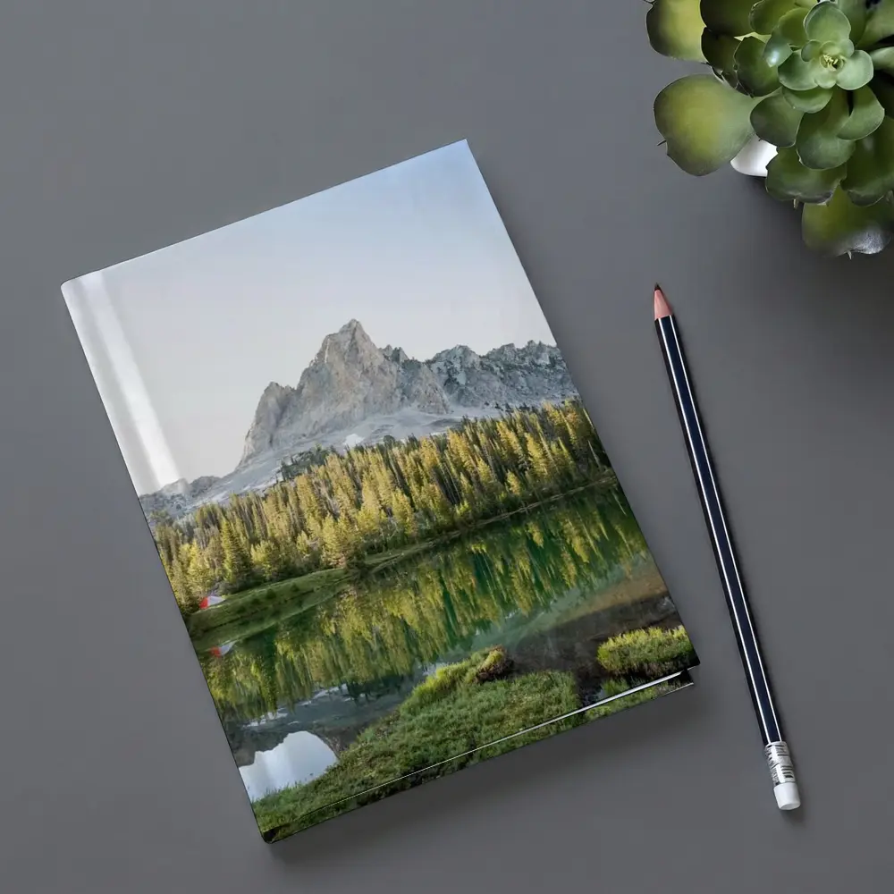 Mountain Peak Reflected In Alpine Lake – Notebooks