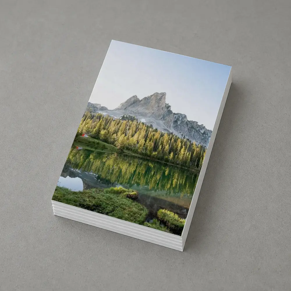 Mountain Peak Reflected In Alpine Lake – Postcards