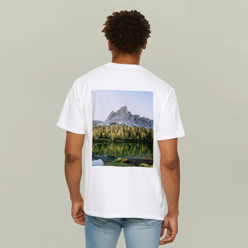 Mountain Peak Reflected In Alpine Lake – T-Shirts
