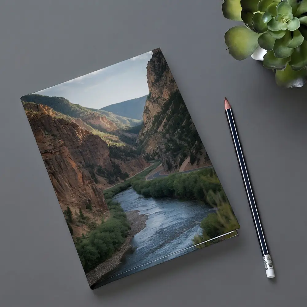 River Canyon Winding Through Red Cliffs – Notebooks