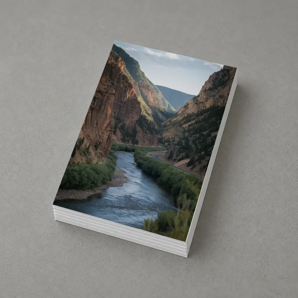 River Canyon Winding Through Red Cliffs – Postcards