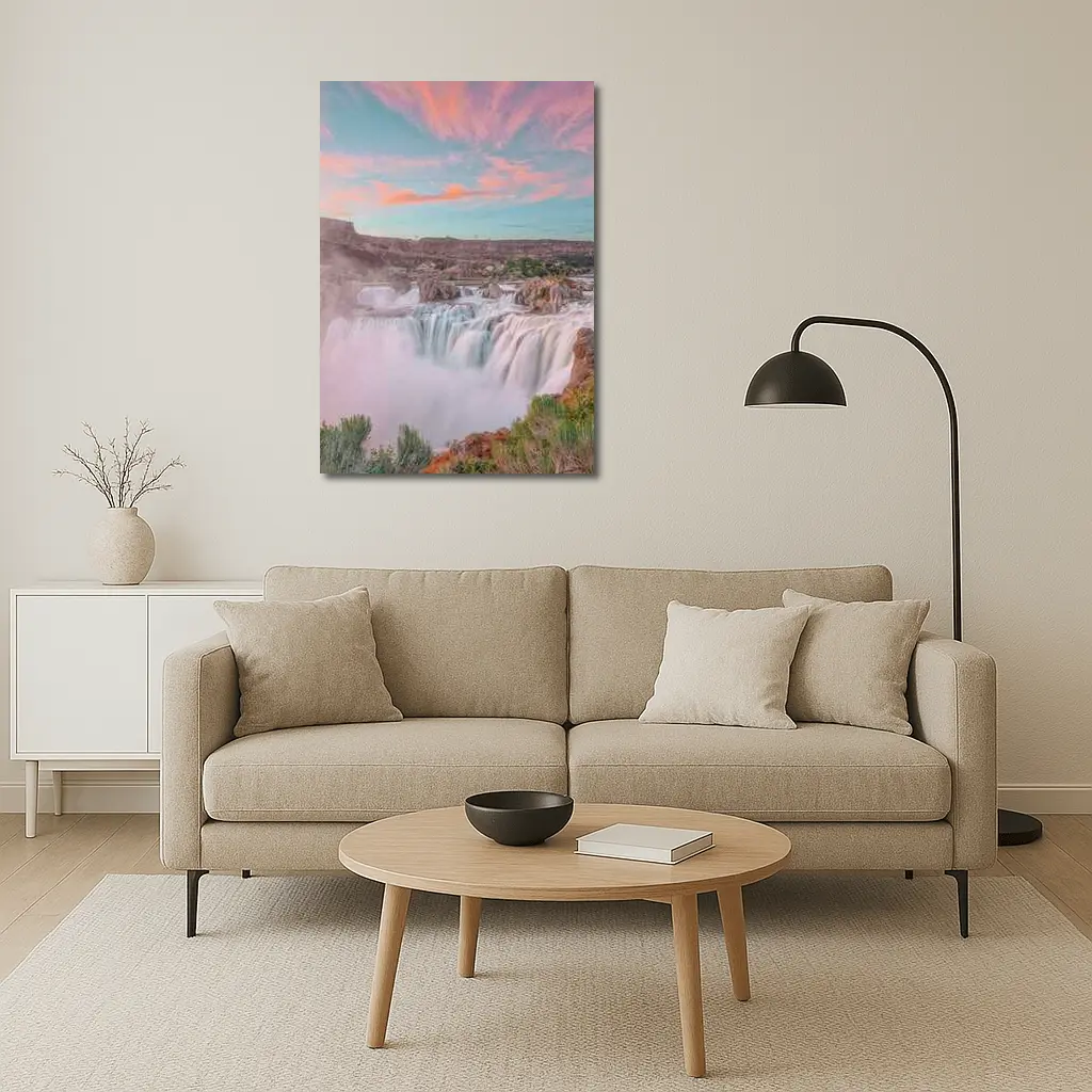 Shoshone Falls Idaho Sunset Sky Waterfall – Wall Art